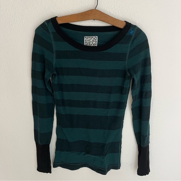 Hurley Tops - Hurley Striped Thermal Long Sleeve